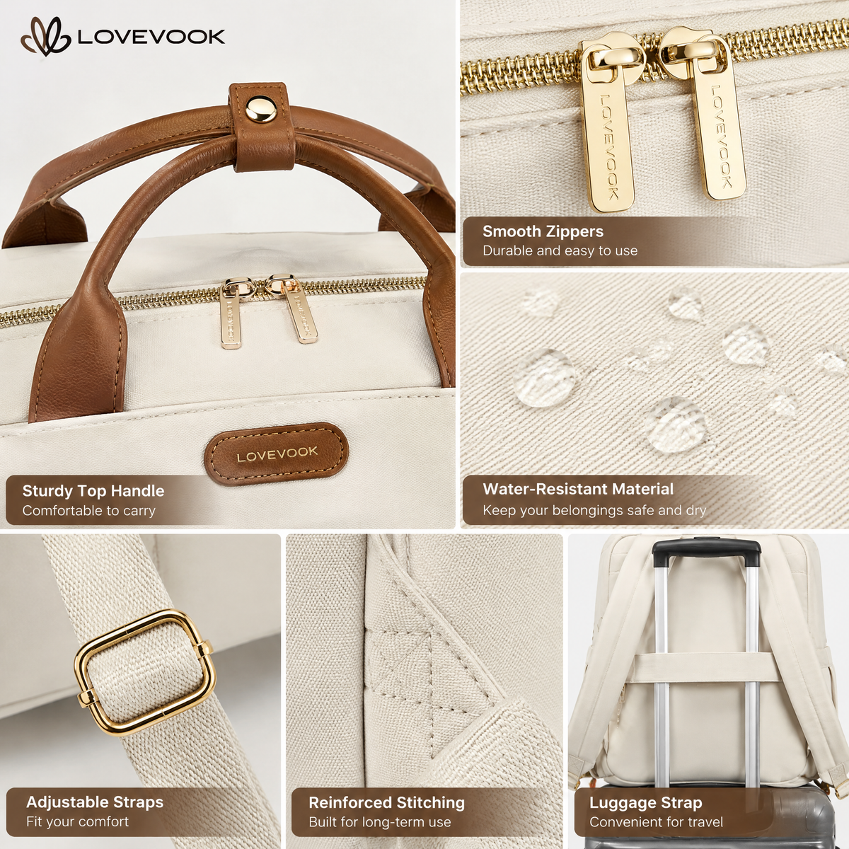 Qirzavelo LunaCarry Diaper Backpack & Pouch details