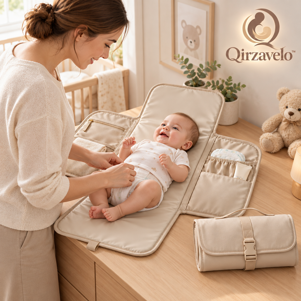 Qirzavelo PureFold Portable Changing Mat lifestyle