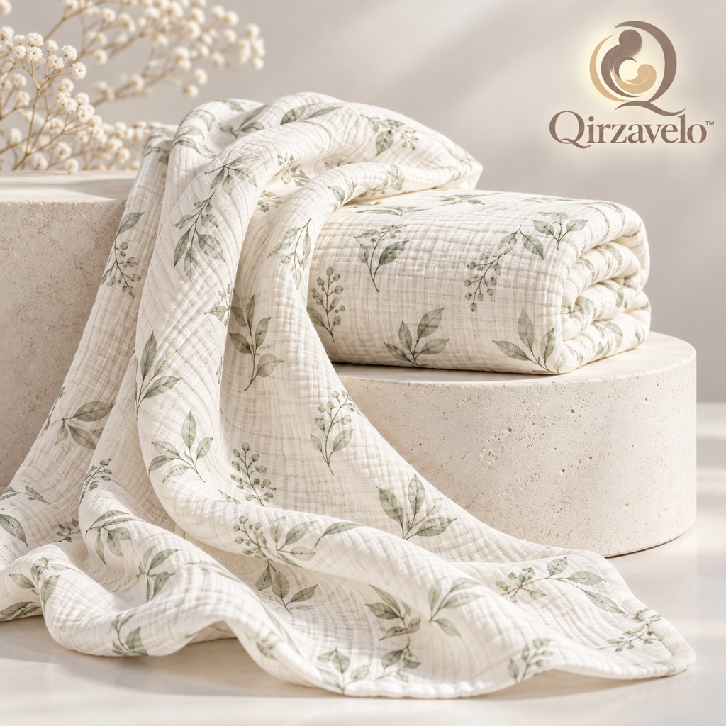 Qirzavelo WillowWrap Botanical Muslin Swaddle main view