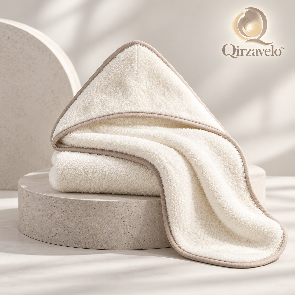 Qirzavelo CuddleCloud Hooded Baby Towel main view