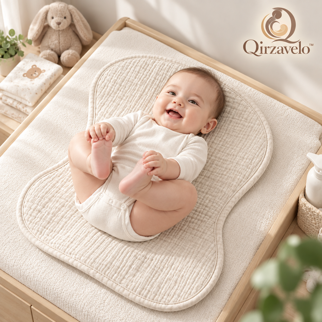 Qirzavelo LittlePetal Burp Cloths, Set of 3 lifestyle