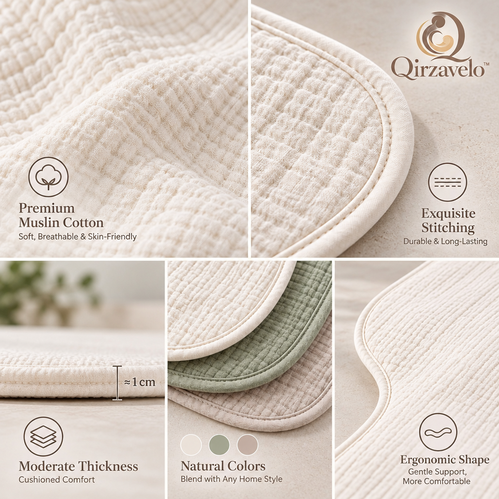Qirzavelo LittlePetal Burp Cloths, Set of 3 details