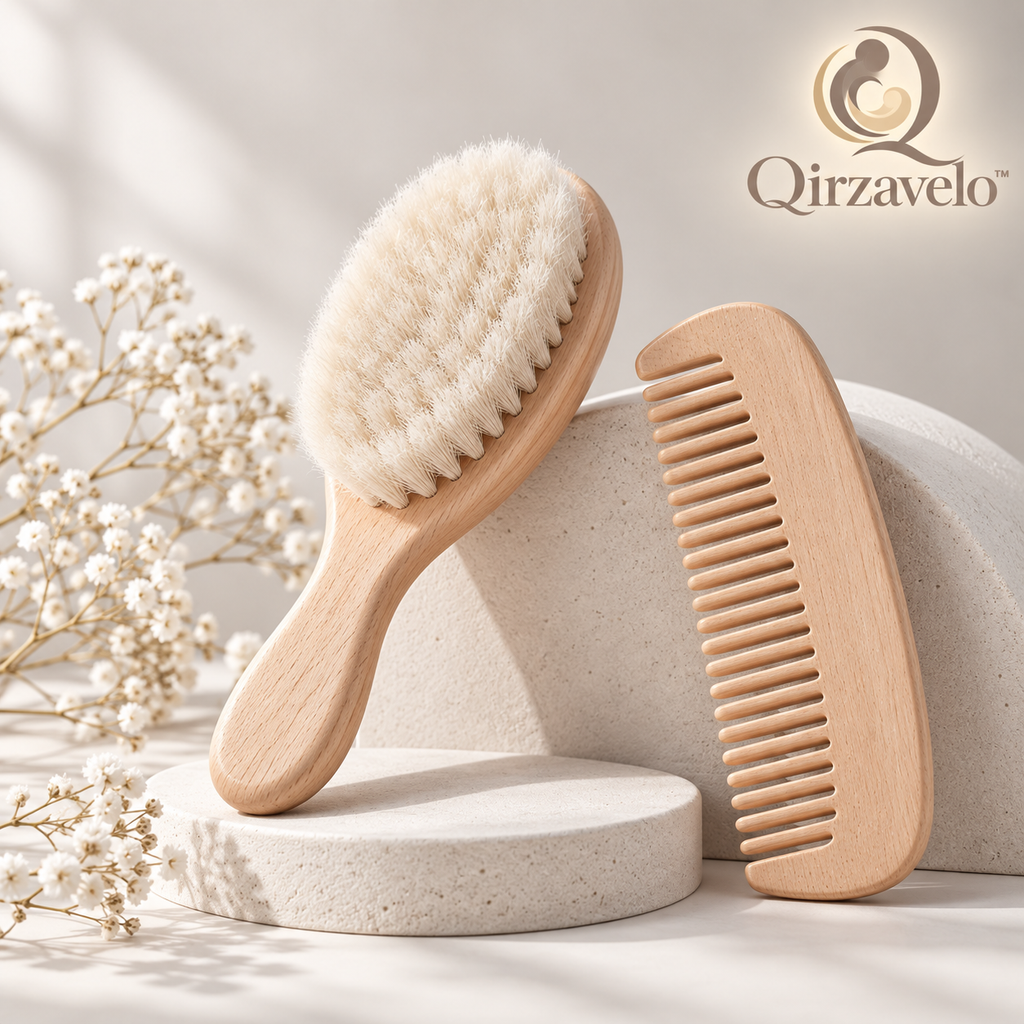 Qirzavelo GentleBloom Baby Brush & Comb Set main view