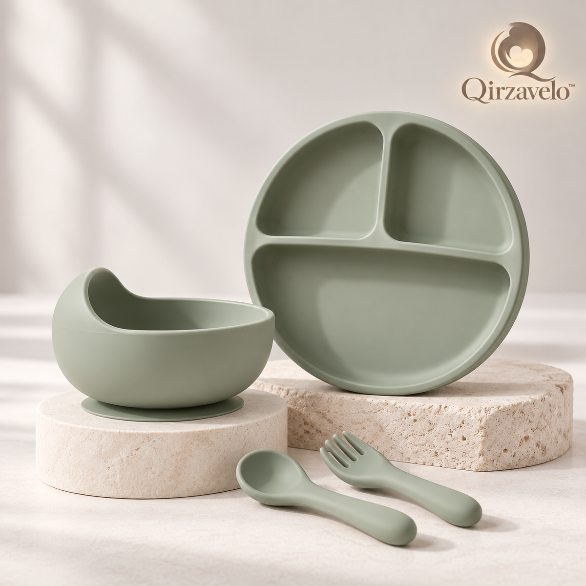 Qirzavelo TinyTable Silicone Feeding Set main view