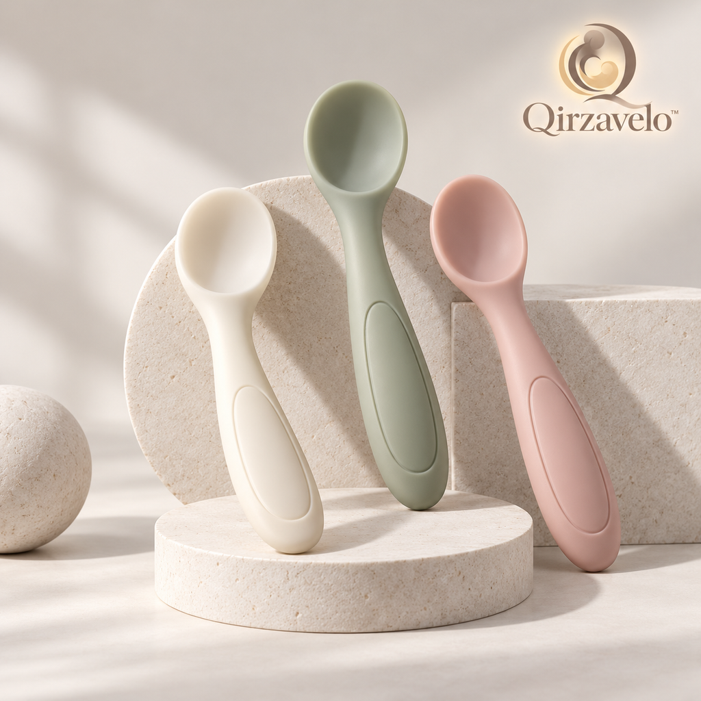 Qirzavelo SoftScoop Baby Spoons, Set of 3 main view