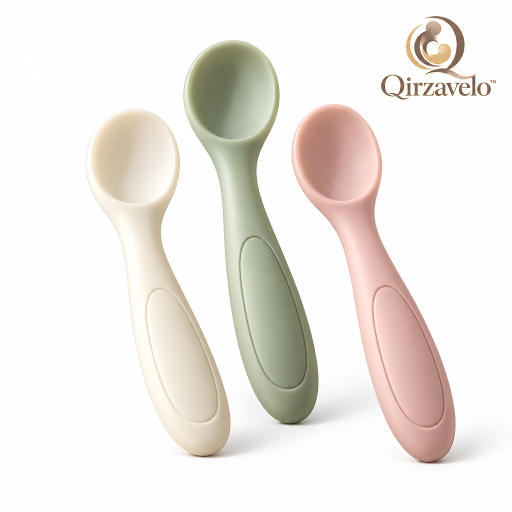 Qirzavelo SoftScoop Baby Spoons, Set of 3 additional view