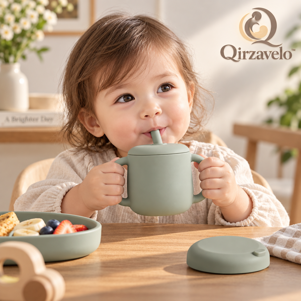 Qirzavelo MeadowSip Two-Handle Training Cup lifestyle