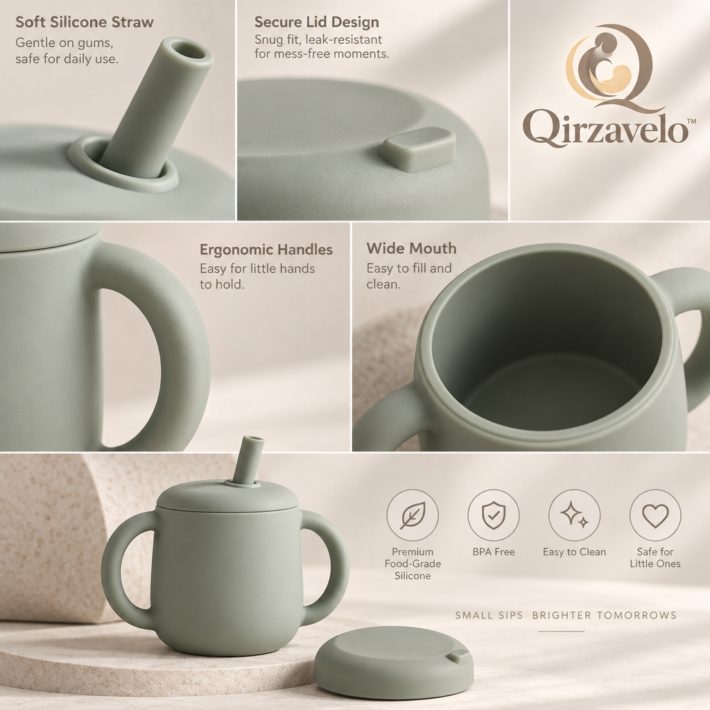 Qirzavelo MeadowSip Two-Handle Training Cup details