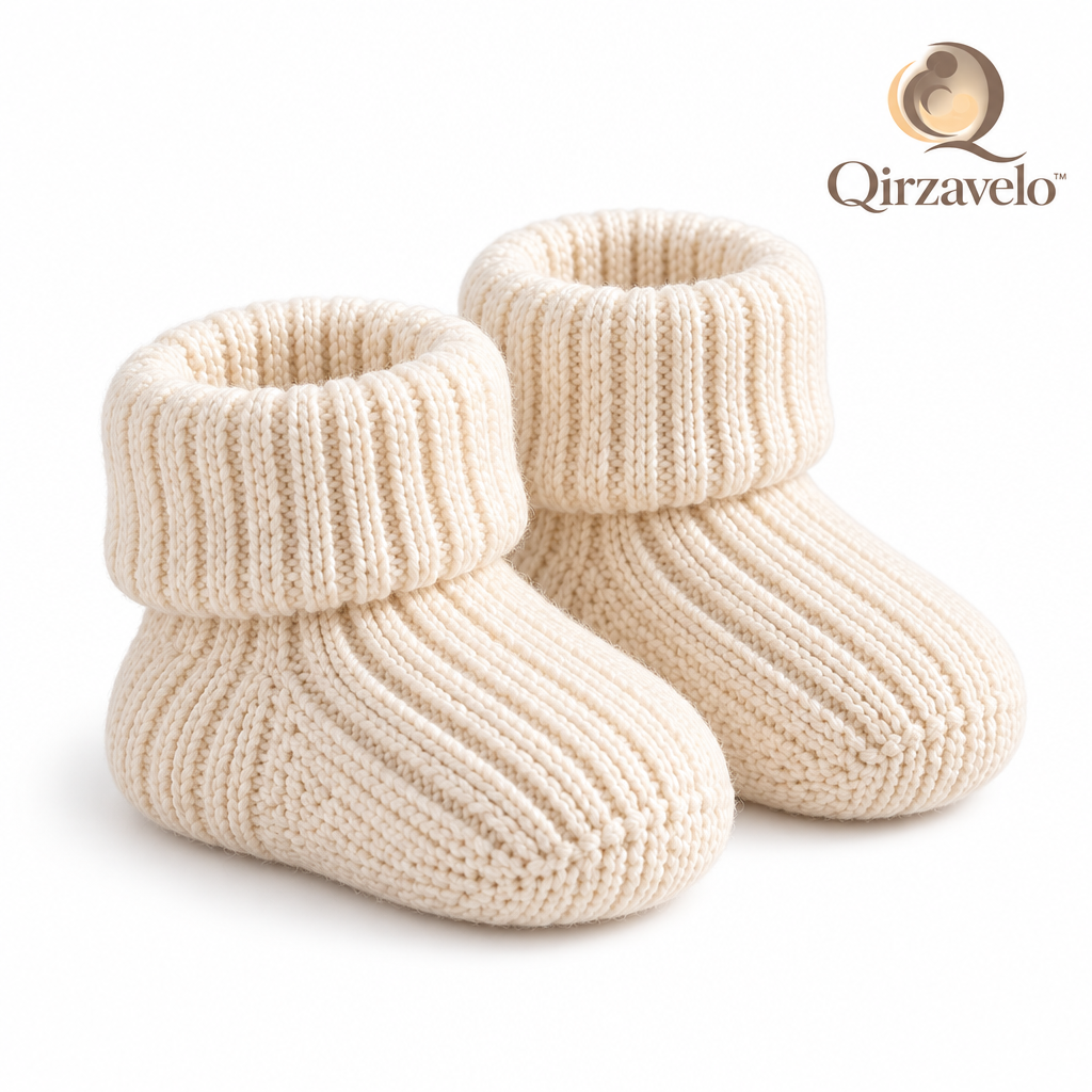 Qirzavelo CozyRib Knit Baby Booties additional view