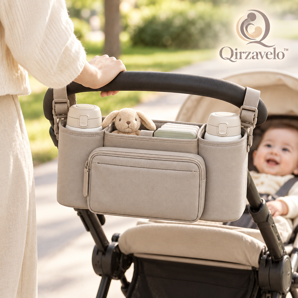 Qirzavelo MamaEase Stroller Organizer lifestyle